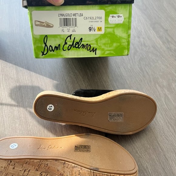 NWT Sam Edelman Black Suede Wedges - Picture 5 of 7